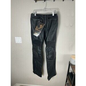 Harley Davidson x Vanson Black Leather Pants Moto Trouser Womens Size 8 $895